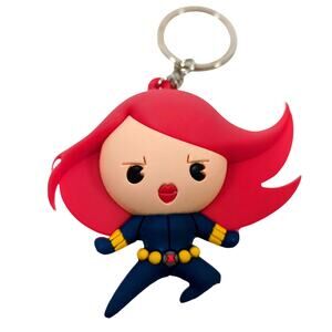 Official Marvel Avengers Black Widow 3D Rubber Keychain Bag Tag Keyring